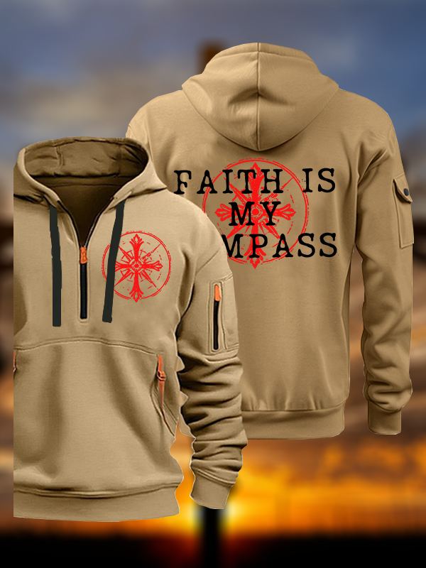 Faith Is My Compass Jesus God Christian Zipper Hoodies