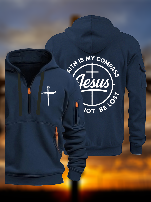 Faith Is My Compass Jesus God Christian Zipper Hoodies