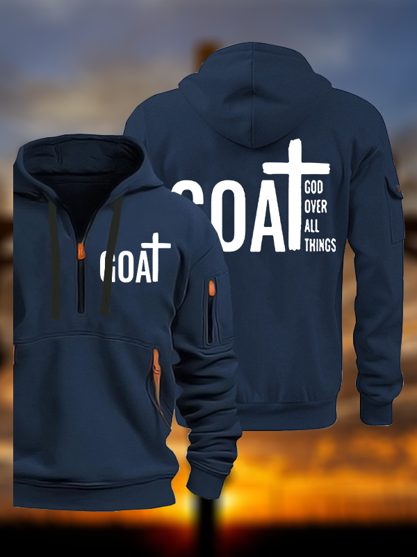 Goat God Over All Things Jesus God Christian Zipper Hoodies