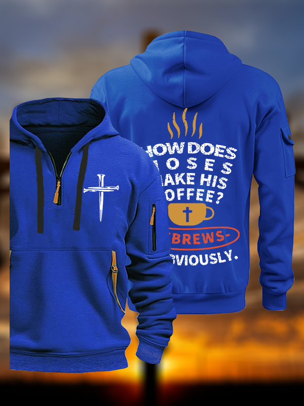 How Does Moses Make His Coffee Jesus God Christian Zipper Hoodies