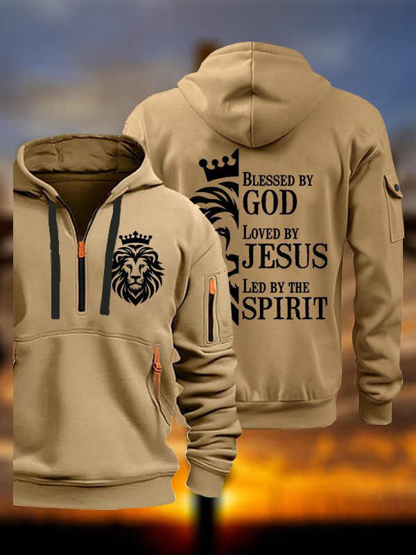 Blessed Loved Led Jesus God Christian Zipper Hoodies