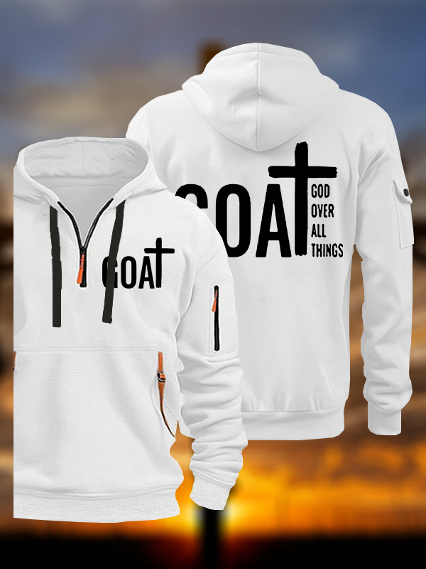 Goat God Over All Things Jesus God Christian Zipper Hoodies