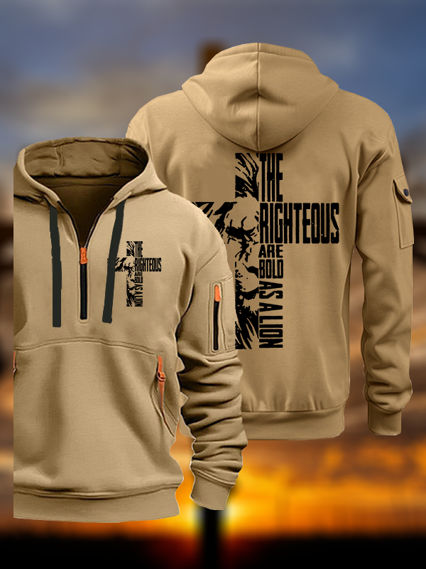 Bold as A Lion Jesus God Christian Zipper Hoodies