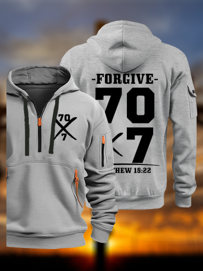 Forgive 70 times 7 Jesus God Christian Zipper Hoodies