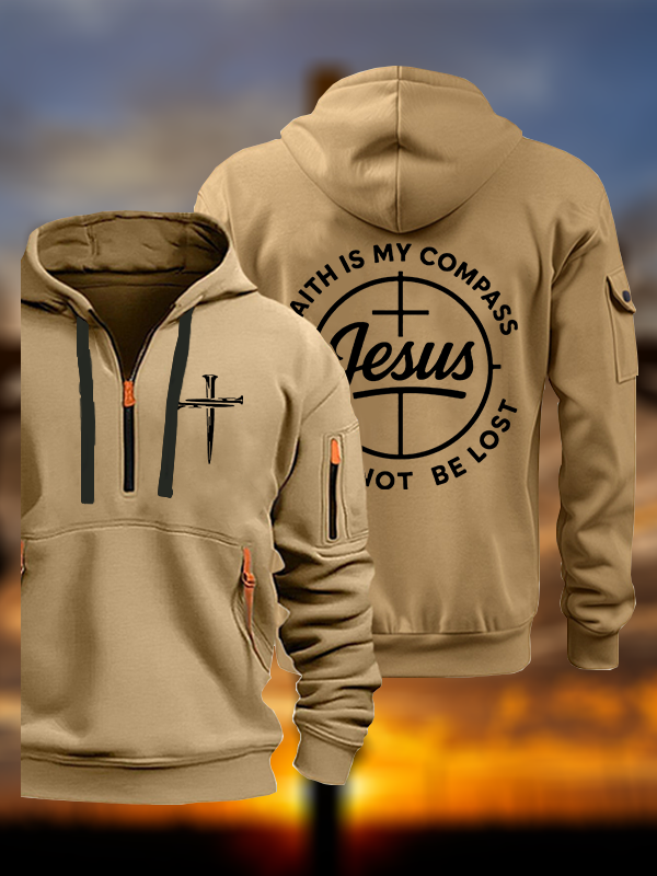 Faith Is My Compass Jesus God Christian Zipper Hoodies