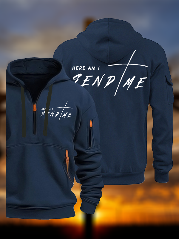 "Here Am I, Send Me"  Jesus God Christian Zipper Hoodies