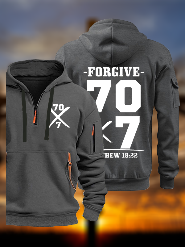 Forgive 70 times 7 Jesus God Christian Zipper Hoodies