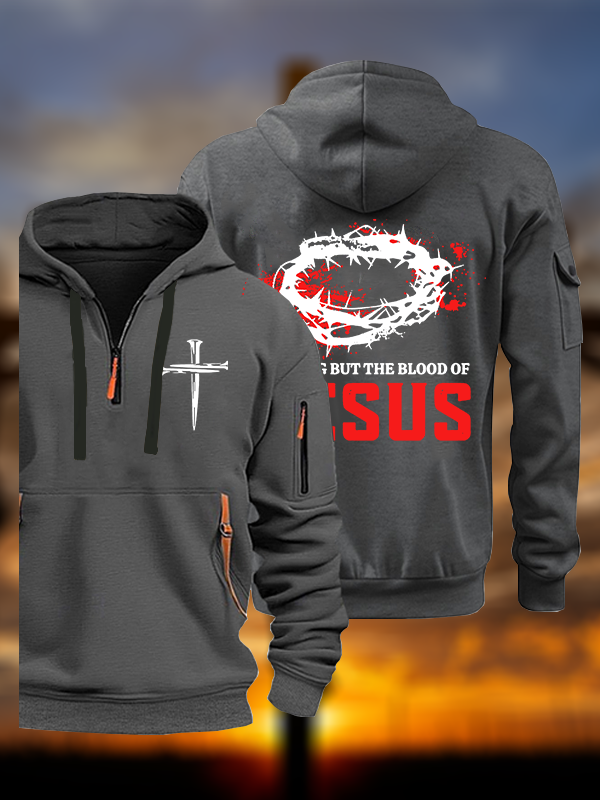 Nothing But The Blood Of Jesus Jesus God Christian Zipper Hoodies