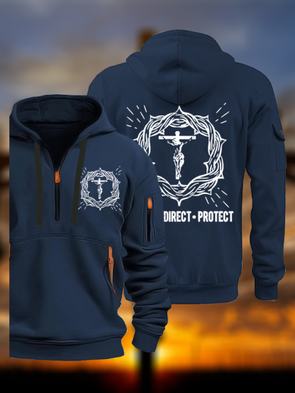 Correct Direct Protect Jesus God Christian Zipper Hoodies