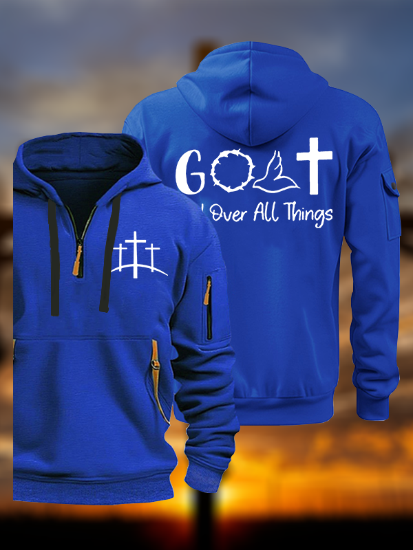 GOAT - God Over All Things  Jesus God Christian Zipper Hoodies
