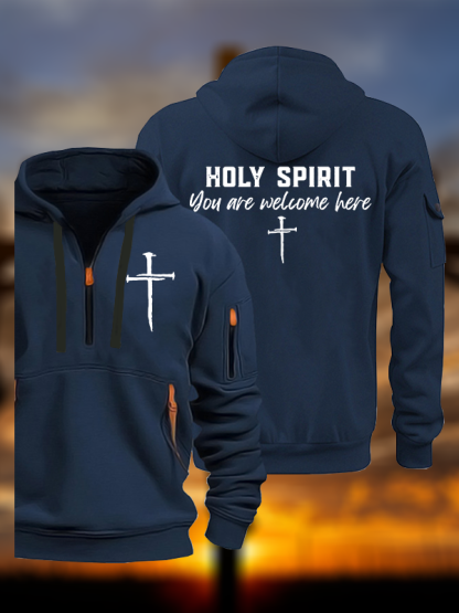 Holy Spirit You Are Welcome Here Jesus God Christian Zipper Hoodies