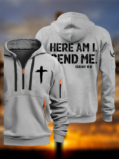 Here Am I. Send Me.  Isaiah 6:8 Jesus God Christian Zipper Hoodies