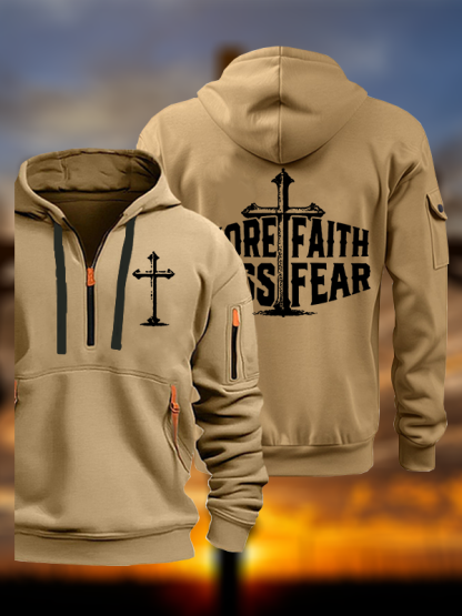 More Faith Less Fear  Jesus God Christian Zipper Hoodies