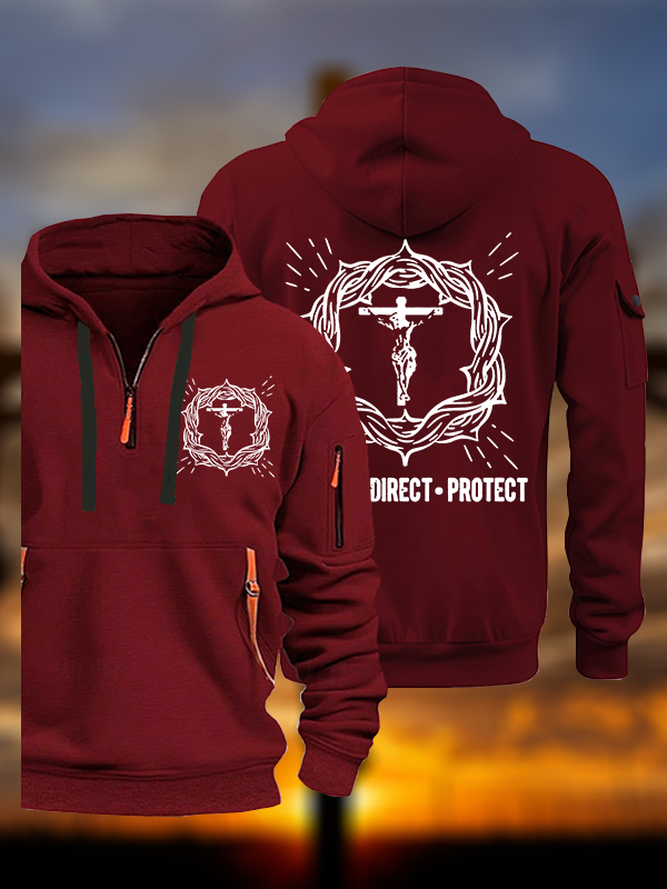 Correct Direct Protect Jesus God Christian Zipper Hoodies