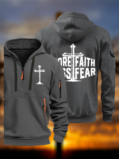 More Faith Less Fear  Jesus God Christian Zipper Hoodies