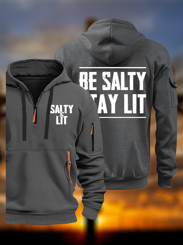 Be Salty Stay Lit  Jesus God Christian Zipper Hoodies