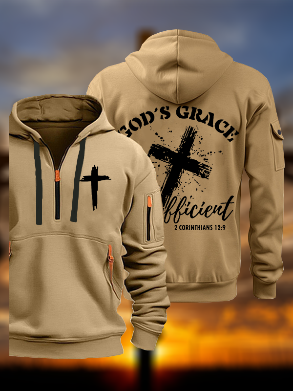 God's Grace Is Sufficient  Jesus God Christian Zipper Hoodies