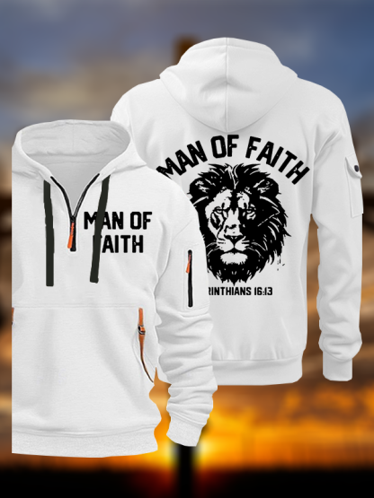 Man Of Faith  Jesus God Christian Zipper Hoodies