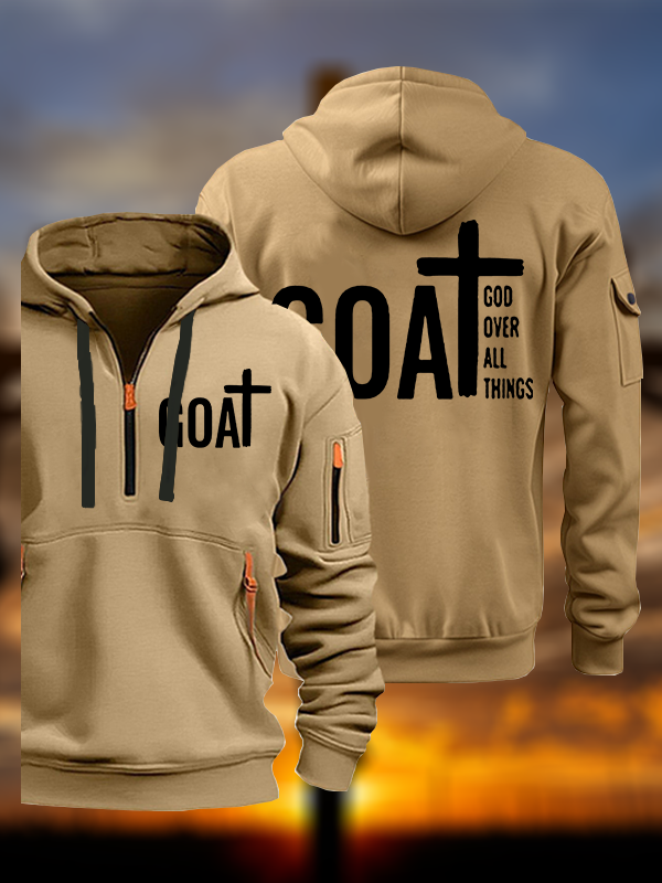 Goat God Over All Things Jesus God Christian Zipper Hoodies