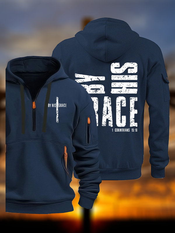 By His Grace Jesus God Christian Zipper Hoodies