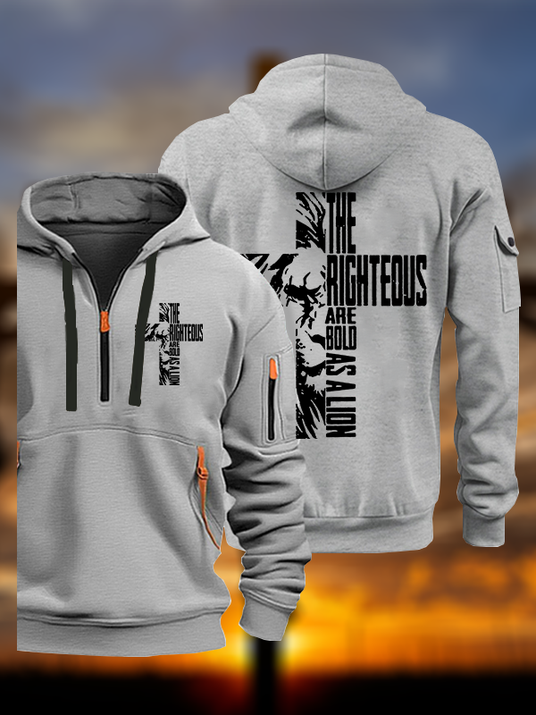 Bold as A Lion Jesus God Christian Zipper Hoodies