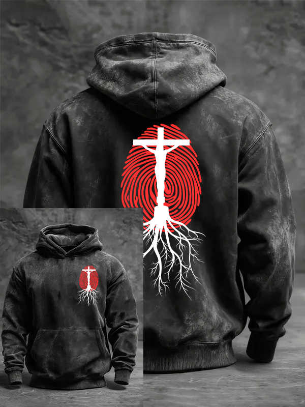 Lifeprint Faith Tree Jesus God Christian Washed Hoodie