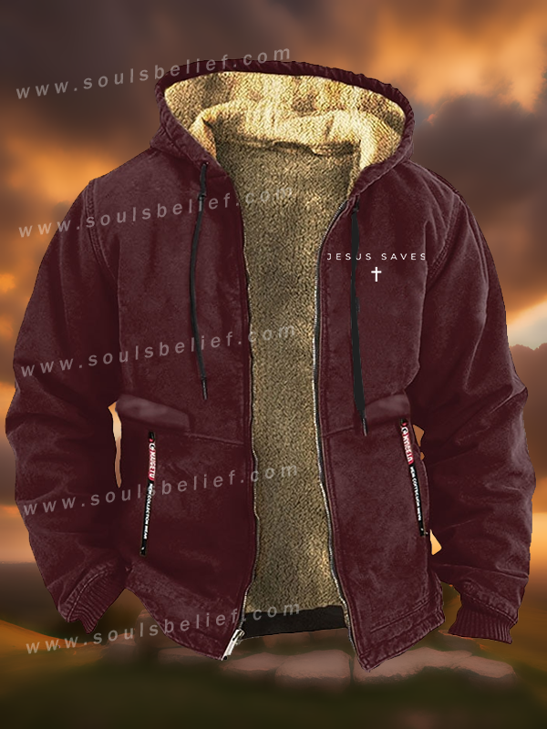 Jesus Saves Jesus God Christian Zipper Hooded Jacket