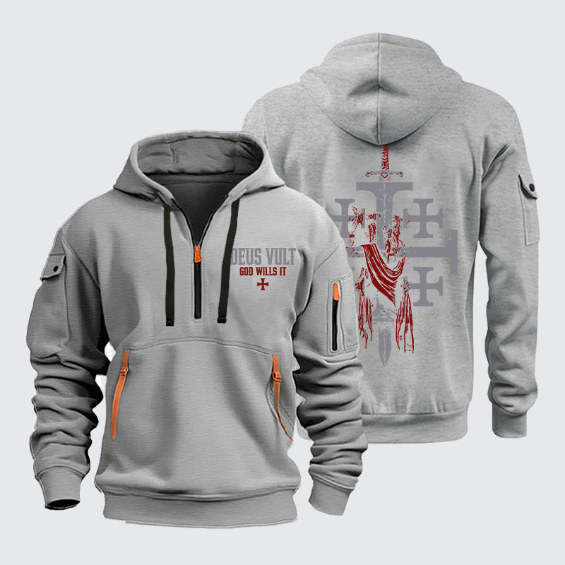 Zipper Hoodies - Deus Vult: God Wills It