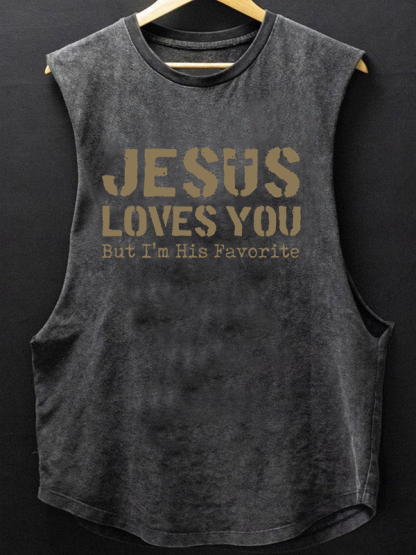 Jesus Loves You, But I'm His Favorite Christian Washed Tank
