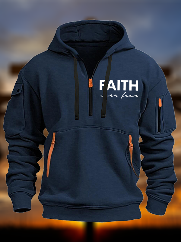 Faith over Fear Jesus God Christian Zipper Hoodies