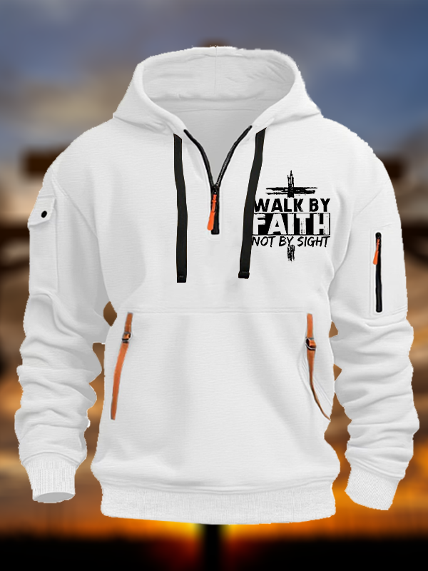 Walk By Faith Not By Sight Bible Verse Jesus God Christian Zipper Hoodies