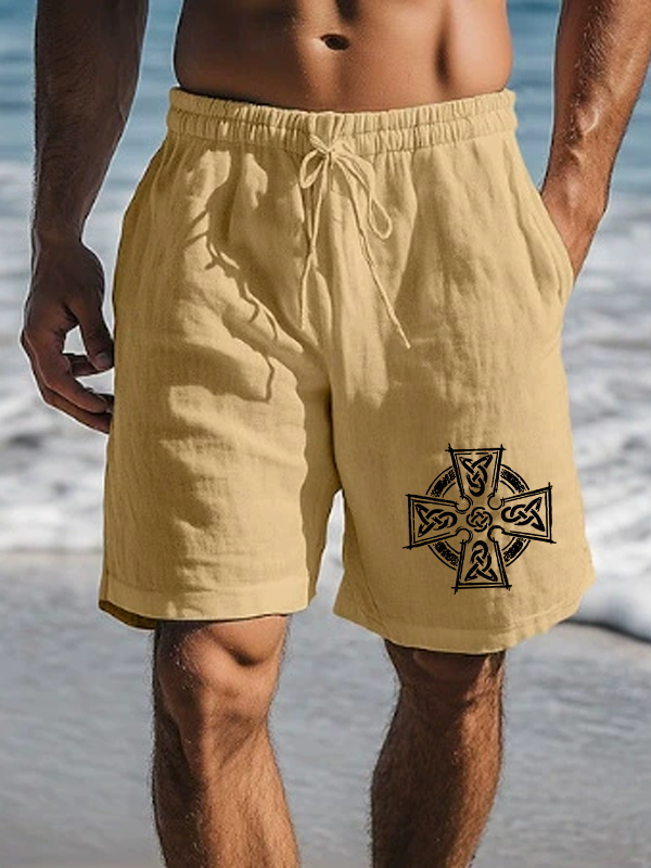 Celtic Cross Christian Beach Shorts