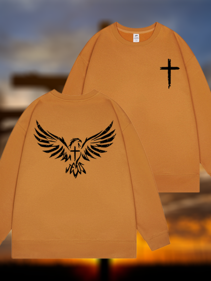 Wings Like Eagles  Jesus God Christian Sweatshirt