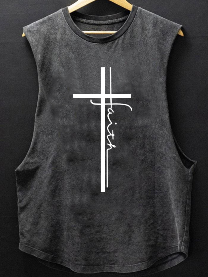 Faith Cross Christian Washed Tank