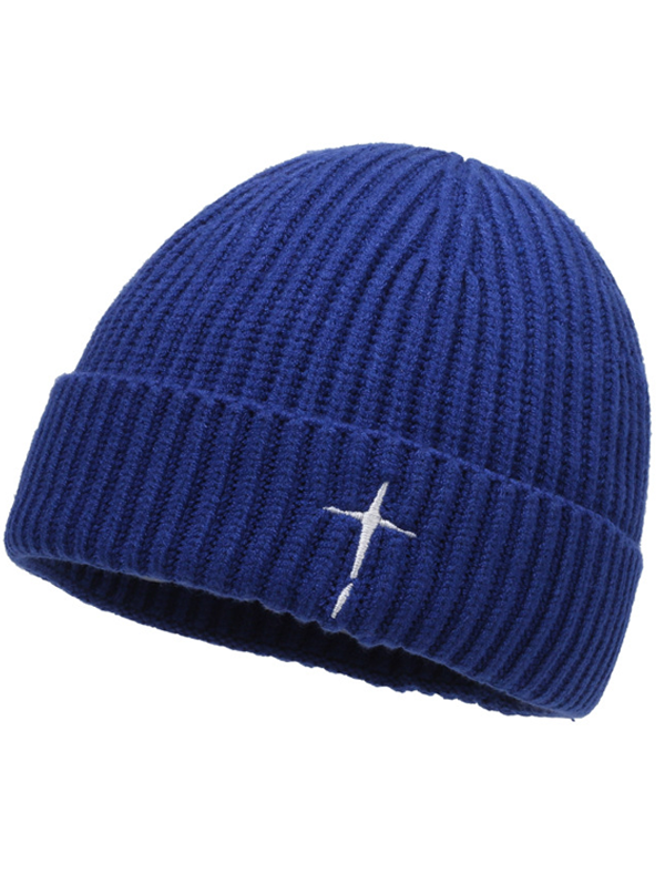 Embroidery Cross Warm Beanie Cold hat