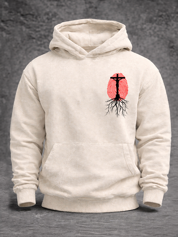 Lifeprint Faith Tree Jesus God Christian Washed Hoodie