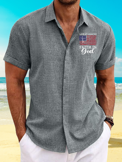 Faith In God Jesus God Christian Short Sleeve Shirt