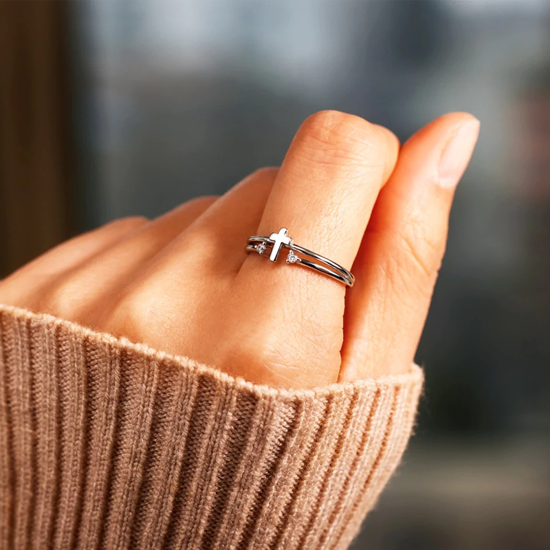 Cross Christian 925 Sterling Silver Ring