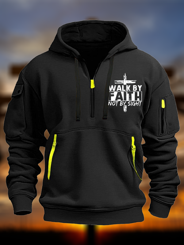 Walk By Faith Not By Sight Bible Verse Jesus God Christian Zipper Hoodies