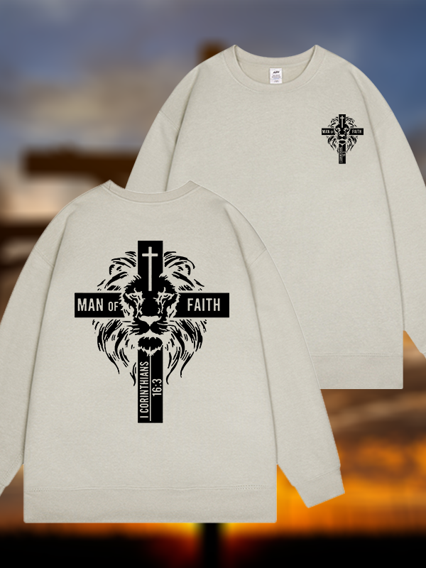 Man of Faith Jesus God Christian Sweatshirt