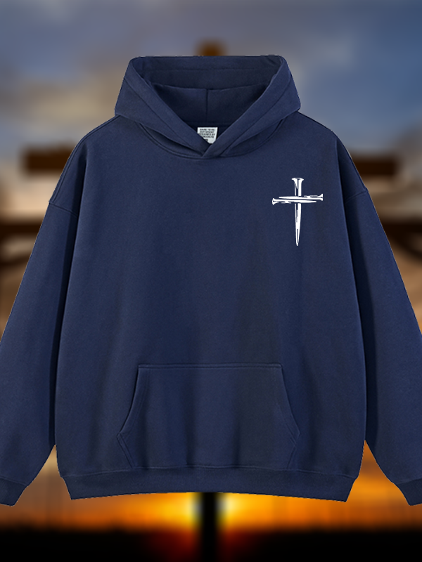 Cross Jesus God Christian Plush Fleece-Lined Hoodie