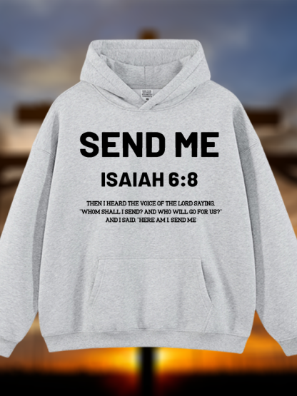 Send Me Jesus God Christian Plush Fleece-Lined Hoodie