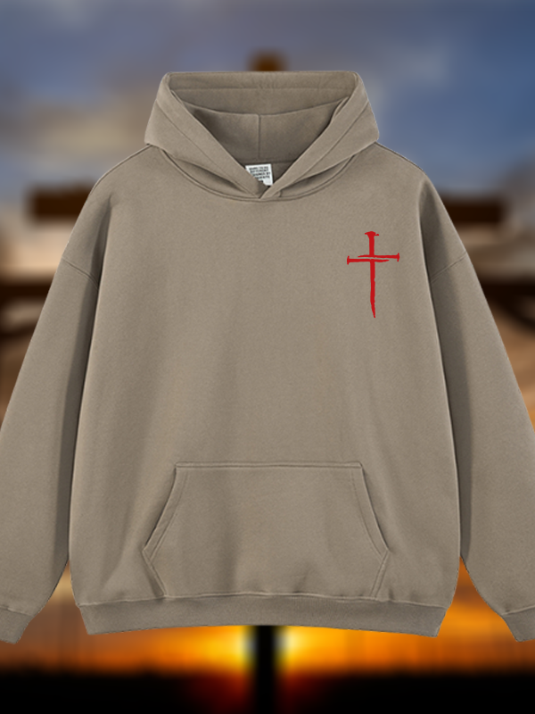 Cross Jesus God Christian Plush Fleece-Lined Hoodie