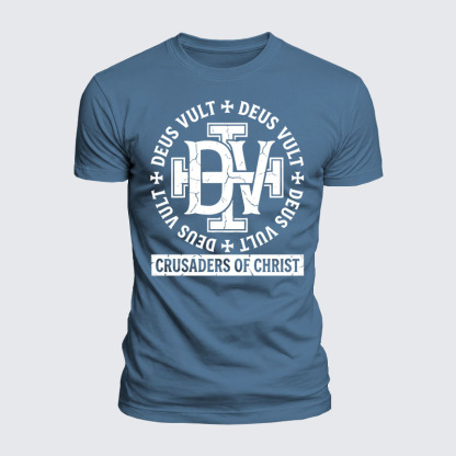 Deus Vult Jesus God Christian  – Luxe Mercerized Interlock Cotton Tee