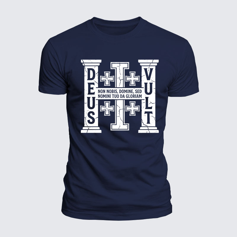 Deus Vult Jesus God Christian  – Luxe Mercerized Interlock Cotton Tee
