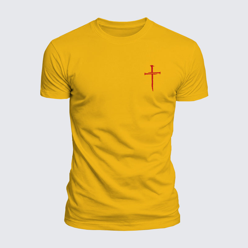 Red Cross Jesus God Christian  – Luxe Mercerized Interlock Cotton Tee