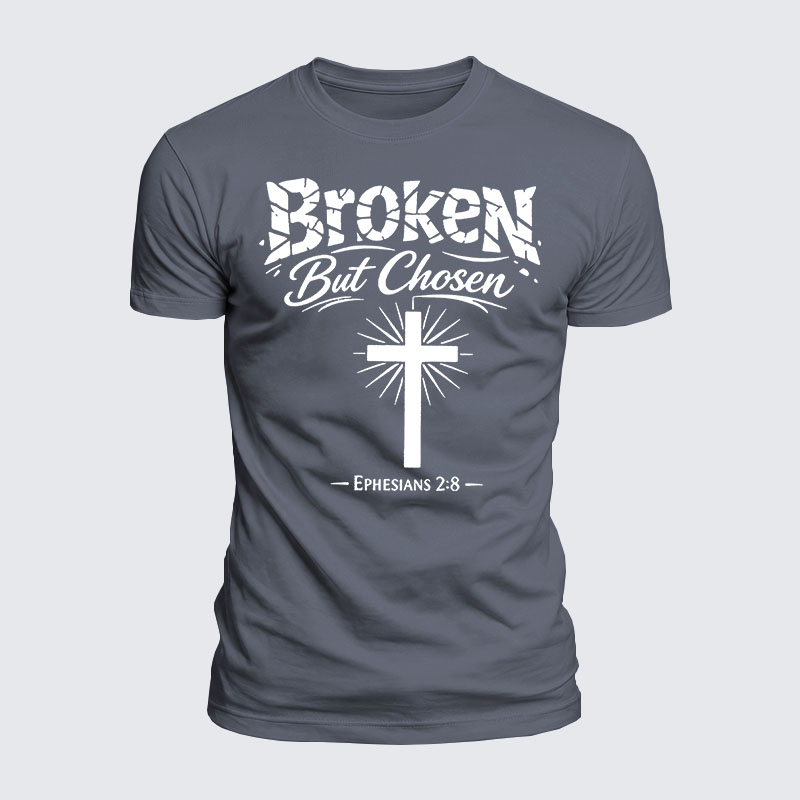 Luxe Mercerized Cotton Tee - Broken But Chosen