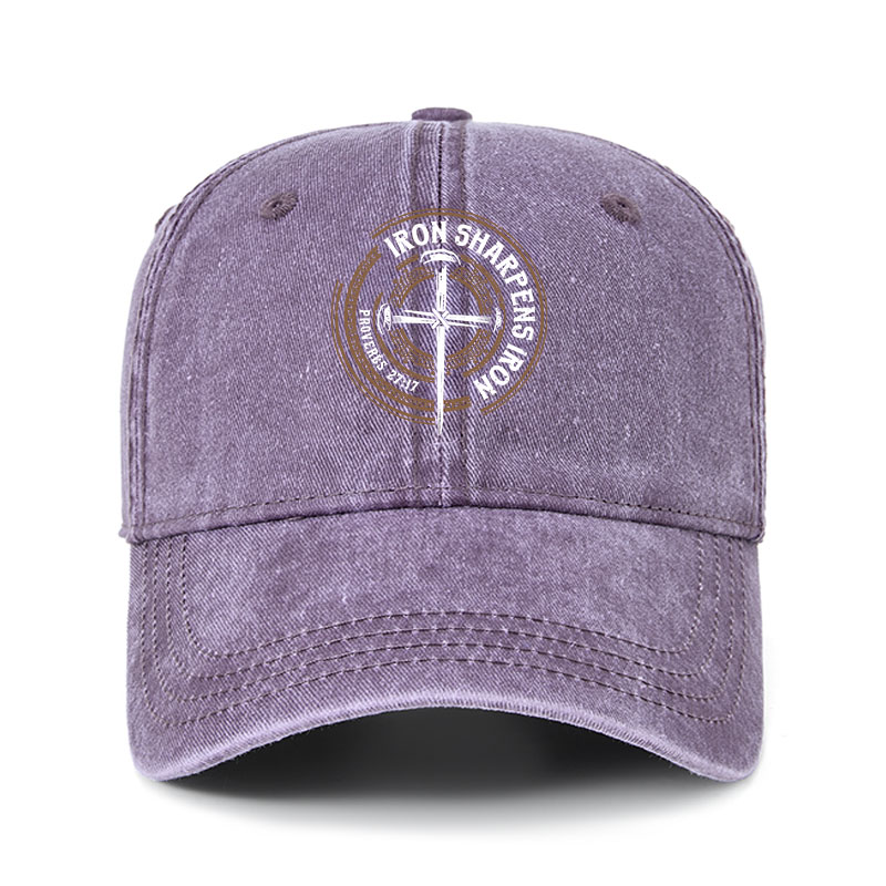Heritage Washed Cap - Iron Sharpens Iron - Proverbs 27:17