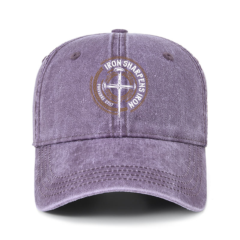 Heritage Washed Cap - Iron Sharpens Iron - Proverbs 27:17