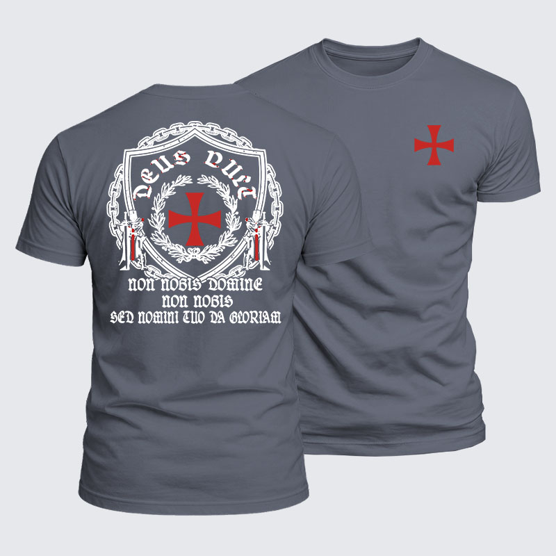 Luxe Mercerized Cotton Tee -  Non Nobis Domine, Non Nobis, Sed Nomini Tuo Da Gloriam